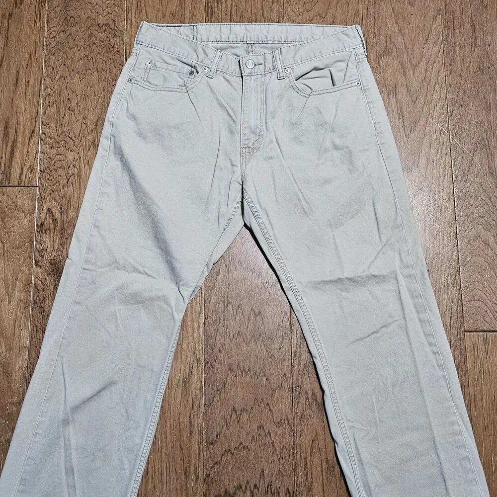 Levi's Men's 559 Relaxed Straight Size 33x32 (33x27) Beige Pants 100% Cotton - Picture 2 of 11